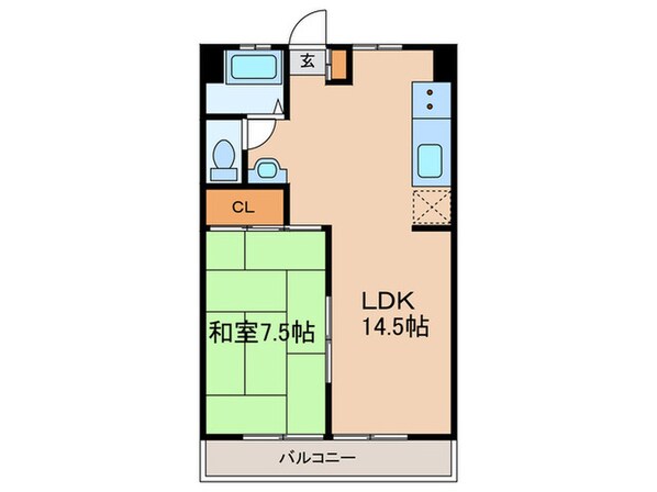 調布たま川台住宅(412)の物件間取画像